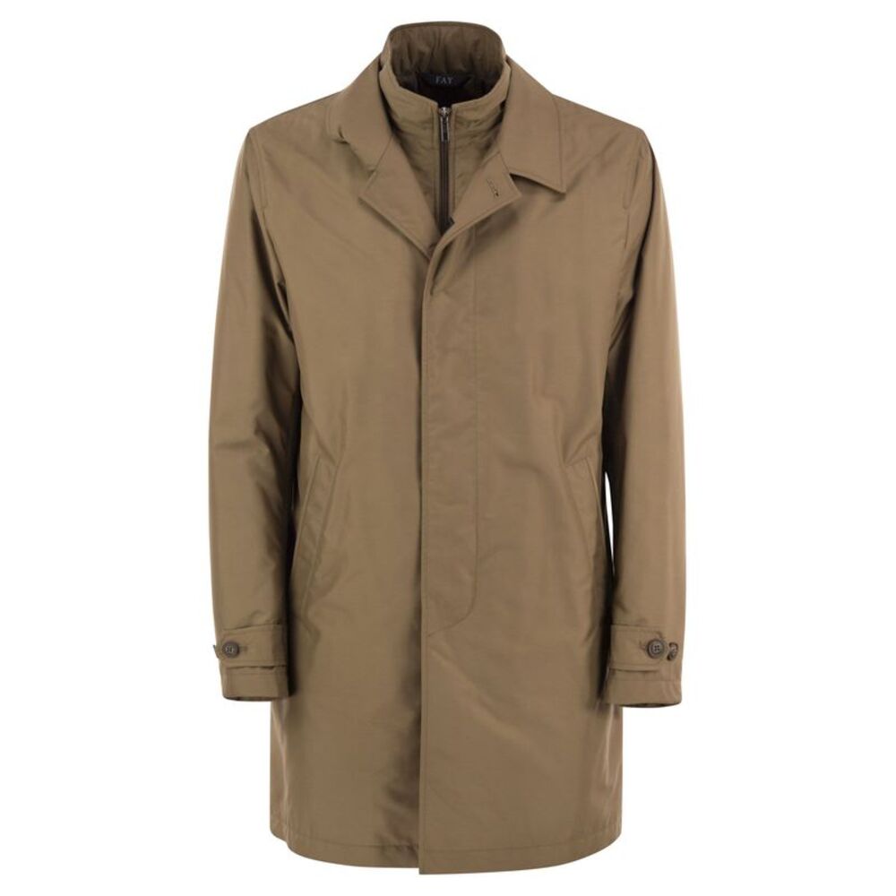 Fay Men Morning Coat - Padded Technical Fabric Coat